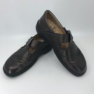 Finn Comfort Nashville US8 Metallic Brown T-Strap